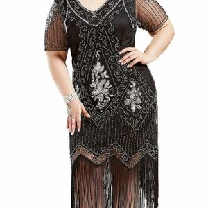 Babeyond tassel flapper dress size M